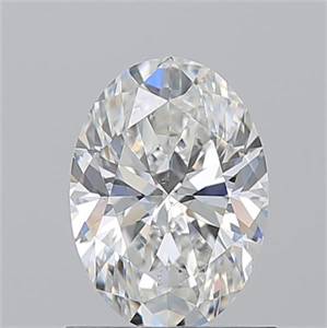 Picture of Natural Diamond 1.02 Carats, Oval with  Cut, H Color, SI1 Clarity and Certified by GIA