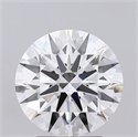 Lab Grown Diamond 2.77 Carats, Round with Excellent Cut, F Color, VS2 Clarity and Certified by GIA