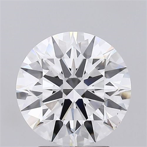 Picture of Lab Grown Diamond 2.77 Carats, Round with Excellent Cut, F Color, VS2 Clarity and Certified by GIA