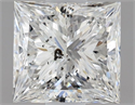 Natural Diamond 0.70 Carats, Princess with  Cut, D Color, SI2 Clarity and Certified by HRD