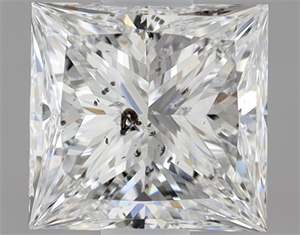 Picture of Natural Diamond 0.70 Carats, Princess with  Cut, D Color, SI2 Clarity and Certified by HRD