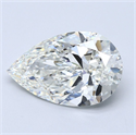 Natural Diamond 4.01 Carats, Pear with  Cut, I Color, SI1 Clarity and Certified by GIA