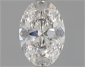 Natural Diamond 0.54 Carats, Oval with  Cut, F Color, SI2 Clarity and Certified by GIA