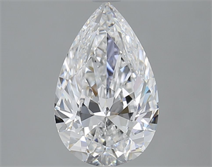 Picture of Natural Diamond 2.81 Carats, Pear with  Cut, E Color, VVS2 Clarity and Certified by GIA