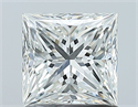 Natural Diamond 1.05 Carats, Princess with  Cut, H Color, VS2 Clarity and Certified by GIA