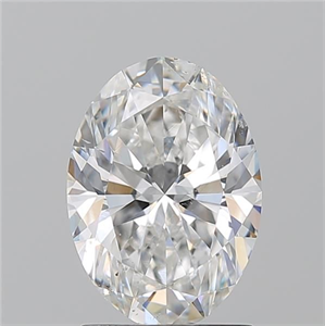 Picture of Natural Diamond 1.70 Carats, Oval with  Cut, E Color, SI2 Clarity and Certified by GIA