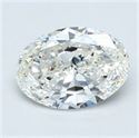 Diamante Natural 1.01 quilates, Ovalado , Color H, claridad VVS2 y certificado GIA