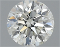 Natural Diamond 0.56 Carats, Round with Excellent Cut, H Color, VVS2 Clarity and Certified by IGI