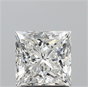 Natural Diamond 1.50 Carats, Princess with  Cut, G Color, VS2 Clarity and Certified by GIA