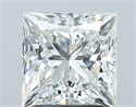 Natural Diamond 2.01 Carats, Princess with  Cut, H Color, VVS1 Clarity and Certified by GIA