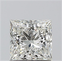 Natural Diamond 0.90 Carats, Princess with  Cut, I Color, VVS2 Clarity and Certified by GIA
