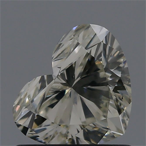 Picture of Natural Diamond 0.71 Carats, Heart with  Cut, K Color, SI1 Clarity and Certified by GIA