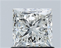 Natural Diamond 1.01 Carats, Princess with  Cut, H Color, VS2 Clarity and Certified by GIA