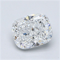 Natural Diamond 1.28 Carats, Cushion with  Cut, D Color, VVS1 Clarity and Certified by GIA