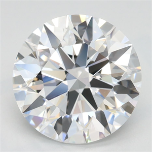 Picture of Lab Grown Diamond 3.11 Carats, Round with Ideal Cut, D Color, IF Clarity and Certified by IGI