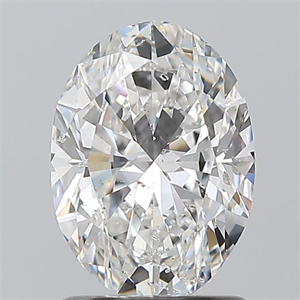 Foto Diamante Natural 1.30 quilates, Ovalado , Color F, claridad SI2 y certificado GIA de