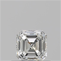 Natural Diamond 0.50 Carats, Asscher with  Cut, I Color, VVS2 Clarity and Certified by GIA