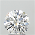 Lab Grown Diamond 2.10 Carats, Round with Ideal Cut, E Color, VVS1 Clarity and Certified by IGI