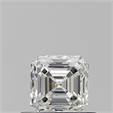 Natural Diamond 0.52 Carats, Asscher with  Cut, H Color, SI1 Clarity and Certified by GIA