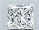 Natural Diamond 1.08 Carats, Princess with  Cut, H Color, SI1 Clarity and Certified by GIA