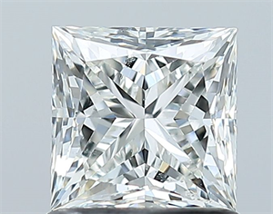 Picture of Natural Diamond 1.08 Carats, Princess with  Cut, H Color, SI1 Clarity and Certified by GIA
