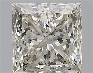 Picture of Natural Diamond 1.73 Carats, Princess with  Cut, I Color, SI2 Clarity and Certified by IGI