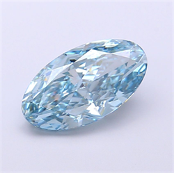 Picture of Lab Grown Diamond 2.37 Carats, Oval with  Cut, Fancy Vivid Blue Color, VS1 Clarity and Certified by IGI