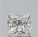 Natural Diamond 0.75 Carats, Princess with  Cut, G Color, VVS1 Clarity and Certified by GIA