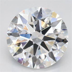 Picture of Lab Grown Diamond 3.40 Carats, Round with Ideal Cut, D Color, VVS1 Clarity and Certified by IGI