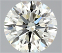 Natural Diamond 0.45 Carats, Round with Excellent Cut, J Color, IF Clarity and Certified by IGI