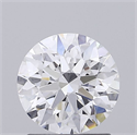 Lab Grown Diamond 1.41 Carats, Round with Ideal Cut, D Color, VS2 Clarity and Certified by IGI