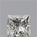 Natural Diamond 0.52 Carats, Princess with  Cut, K Color, VVS1 Clarity and Certified by GIA