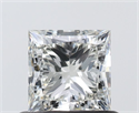 Natural Diamond 0.70 Carats, Princess with  Cut, H Color, VS2 Clarity and Certified by IGI