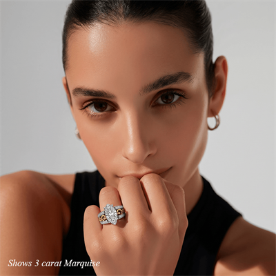 Exclusivo anillo de compromiso réplica de estilo Vintage