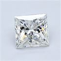 Natural Diamond 1.20 Carats, Princess with  Cut, H Color, VVS2 Clarity and Certified by GIA
