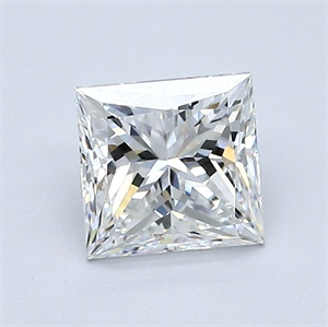 Picture of Natural Diamond 1.20 Carats, Princess with  Cut, H Color, VVS2 Clarity and Certified by GIA