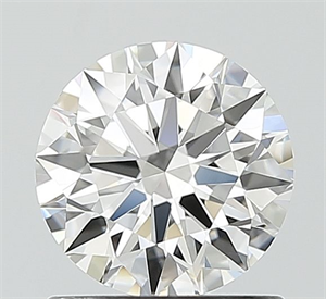 Picture of Lab Grown Diamond 1.02 Carats, Round with Ideal Cut, D Color, VVS2 Clarity and Certified by IGI