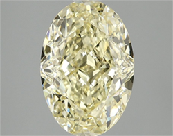 Picture of Lab Grown Diamond 3.10 Carats, Oval with  Cut, Fancy Intense Yellow Color, VS1 Clarity and Certified by IGI