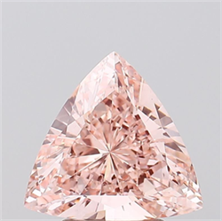 Picture of Lab Grown Diamond 2.10 Carats, TRIANGULAR with  Cut, Fancy Intense Pink Color, VS1 Clarity and Certified by IGI
