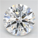 Lab Grown Diamond 3.63 Carats, Round with Excellent Cut, D Color, IF Clarity and Certified by GIA