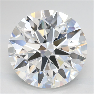 Picture of Lab Grown Diamond 3.63 Carats, Round with Excellent Cut, D Color, IF Clarity and Certified by GIA