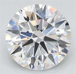 Picture of Lab Grown Diamond 3.03 Carats, Round with Ideal Cut, D Color, IF Clarity and Certified by IGI