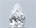 Natural Diamond 0.54 Carats, Pear with  Cut, D Color, VS1 Clarity and Certified by GIA