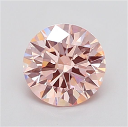 Picture of Lab Grown Diamond 1.90 Carats, Round with Ideal Cut, Fancy Intense Pink Color, VS1 Clarity and Certified by IGI