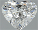 Natural Diamond 1.01 Carats, Heart with  Cut, E Color, SI2 Clarity and Certified by HRD