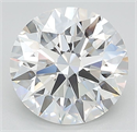 Lab Grown Diamond 2.80 Carats, Round with Ideal Cut, E Color, IF Clarity and Certified by IGI