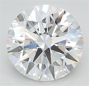 Picture of Lab Grown Diamond 2.80 Carats, Round with Ideal Cut, E Color, IF Clarity and Certified by IGI