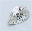 Natural Diamond 3.01 Carats, Pear with  Cut, I Color, SI2 Clarity and Certified by GIA