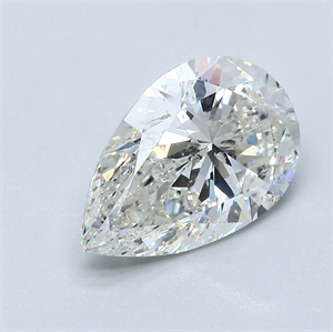 Picture of Natural Diamond 3.01 Carats, Pear with  Cut, I Color, SI2 Clarity and Certified by GIA