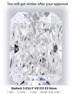 0.76CTW Lab Trapezoids sides engagement ring settings